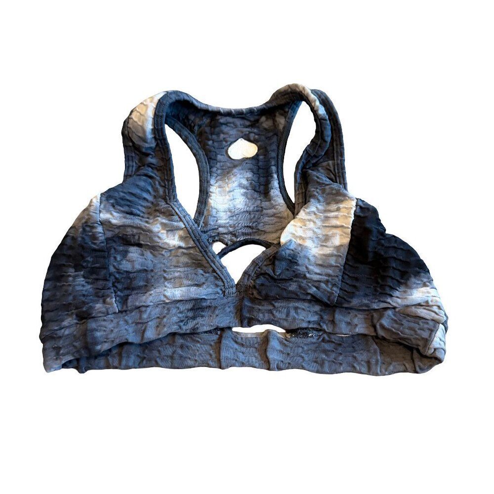Booty by Brabrants Grey Black Sports Bra Sculpting Workout Athletic One SIze